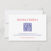 Cartons Réponse Elegant Patriotic 4th of July Wedding | QR Code (Devant)