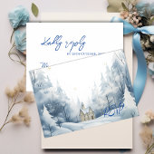 Cartons Réponse Elégant paysage neigeux Hiver Mariage tendance