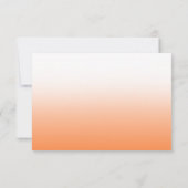 Cartons Réponse Elegant Peach Orange Fuzz Code QR Registre Mariage (Dos)