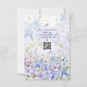 Cartons Réponse Élégant Periwinkle Clematis Mariage (Dos)