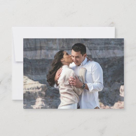 Cartons Réponse Élégant Photo Mariage moderne (Dos)