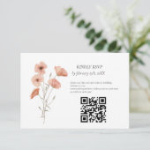 Cartons Réponse Elégant Poppy Meadow Orange Flower détails Mariage (Debout devant)