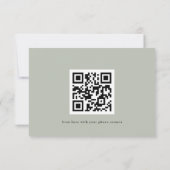 Cartons Réponse Elegant Purple Floral Wedding Website QR Code (Dos)