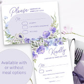 Cartons Réponse Élégant Purple Peri Floral Entree Sélection