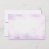 Cartons Réponse Elegant Purple Watercolor wedding (Dos)