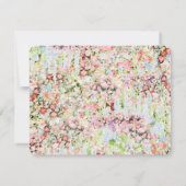 Cartons Réponse elegant romantic florals river chateau wedding (Dos)