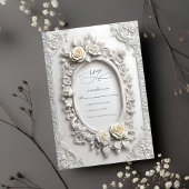 Cartons Réponse Élégant Rose Art Nouveau Frame Mariage