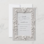 Cartons Réponse Élégant Rose Art Nouveau Frame Mariage (Devant)