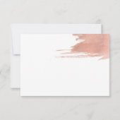 Cartons Réponse Élégant Rose brossé Or Simple Mariage moderne (Dos)