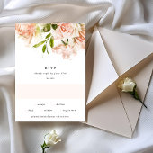 Cartons Réponse Élégant Rose romantique Mariage aquarelle