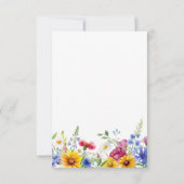 Cartons Réponse Élégant Rustique Mariage Floral Été (Dos)