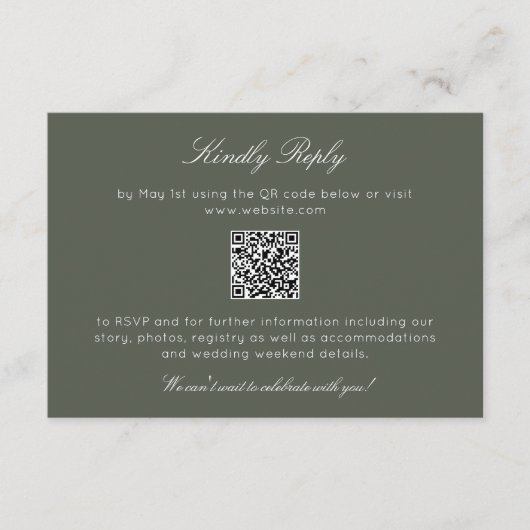 Cartons Réponse Élégant Rustique moderne Mariage Fleur sauvage (Devant)