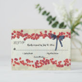Cartons Réponse Elégant rustique pays Boho été Floral Mariage (Debout devant)
