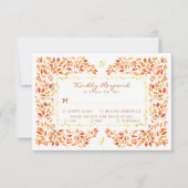 Cartons Réponse Élégant Rustique Terracotta Automne Feuilles Maria (Devant)