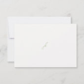 Cartons Réponse Élégant Sage Green Script Monogramme Mariage (Dos)