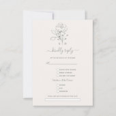 Cartons Réponse Elegant Sage Green Simple Chanson Demande de Maria (Devant)