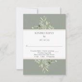 Cartons Réponse Elégant Sage Vert Vert Vert Vert Or (Devant)