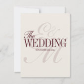 Cartons Réponse Elegant Script Burgundy Red QR Code Formal Wedding (Dos)