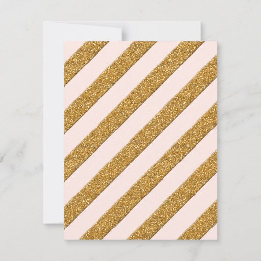 Cartons Réponse Élégant Script Calligraphy Gold Parties scintillan (Dos)