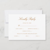 Cartons Réponse Élégant Script Modern Kindly Répondre Mariage (Devant)