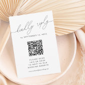 Cartons Réponse Élégant script moderne W/ QR Code
