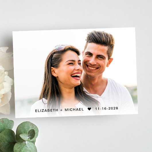 Cartons Réponse Élégant Script Photo QR Code Dusty Blue Mariage