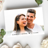 Cartons Réponse Élégant script photo QR Code Mariage