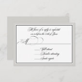 Cartons Réponse Élégant Script s'épanouit avec n'importe quelle bo (Devant / Derrière)