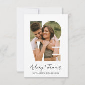 Cartons Réponse Élégant Script Simple Photo Mariage Répondre avec  (Dos)