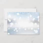 Cartons Réponse Élégant Script Snowflakes Mariage d'hiver (Dos)