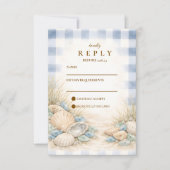 Cartons Réponse Elegant Seaside Shell Wedding (Devant)