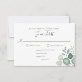 Cartons Réponse Élégant simple Eucalyptus Verdure Foliage Classic (Devant)