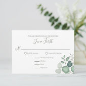 Cartons Réponse Élégant simple Eucalyptus Verdure Foliage Classic (Debout devant)