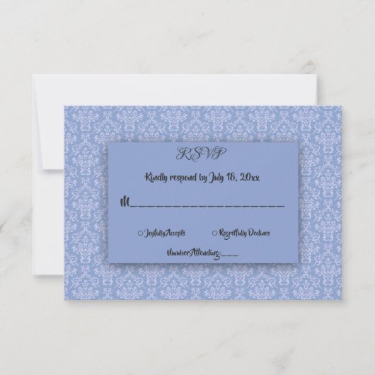 Cartons Réponse Élégant Simple Minimal Script Chic Ornate Mariage (Devant)