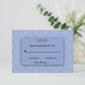 Cartons Réponse Élégant Simple Minimal Script Chic Ornate Mariage (Debout devant)