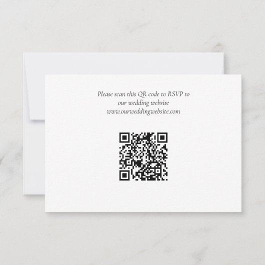 Cartons Réponse Élégant site Fleur sauvage Floral Mariage Code QR (Dos)