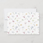 Cartons Réponse Elégant Soft Pastel Fleur sauvage Mariage QR Code (Dos)
