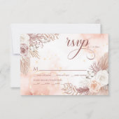 Cartons Réponse Élégant Style Boho Code QR Floral Rose Rose Clair (Devant)