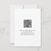Cartons Réponse Elegant Swirl Script Simple QR code Wedding (Dos)