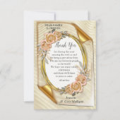 Cartons Réponse Elégant teintes or & fleurs Abstraites (Devant)