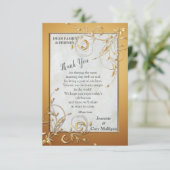 Cartons Réponse Elégant teintes or & fleurs Abstraites (Debout devant)