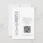 Cartons Réponse Elegant Timeless Typography Simple QR code wedding (Devant)