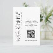 Cartons Réponse Elegant Timeless Typography Simple QR code wedding (Debout devant)