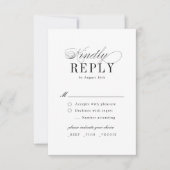 Cartons Réponse Elegant Timeless Typography Simple Wedding (Devant)