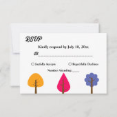 Cartons Réponse Elégant Whimsical coloré Mariage de automne rustiq (Devant)