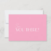 Cartons Réponse Elegant White Pink Minimalist QR Code Wedding (Dos)