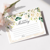 Cartons Réponse Elegant White Rose Funeral Share a Memory Card