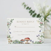 Cartons Réponse Elegant Woodland | Forest Wedding (Debout devant)