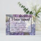 Cartons Réponse Elégante aquarelle bleu violet poussiéreuse (Debout devant)