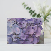 Cartons Réponse Elégante aquarelle bleu violet poussiéreuse (Debout devant)